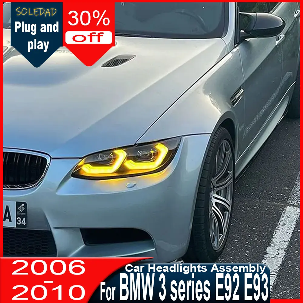

Светодиодные фары для BMW E92 E93 330 335 M3 2006-2010, противотуманные фары, дневные ходовые огни, стоп-сигналы, указатели поворота, установка Plug and Play.