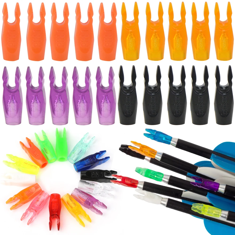 

50PCS Asymmetry Pin Nock Archery 4.2mm 6.2mm Arrow Tail PIN1 Arrow Nock Bow Arrow Target Shooting Hunting Archery Accessories