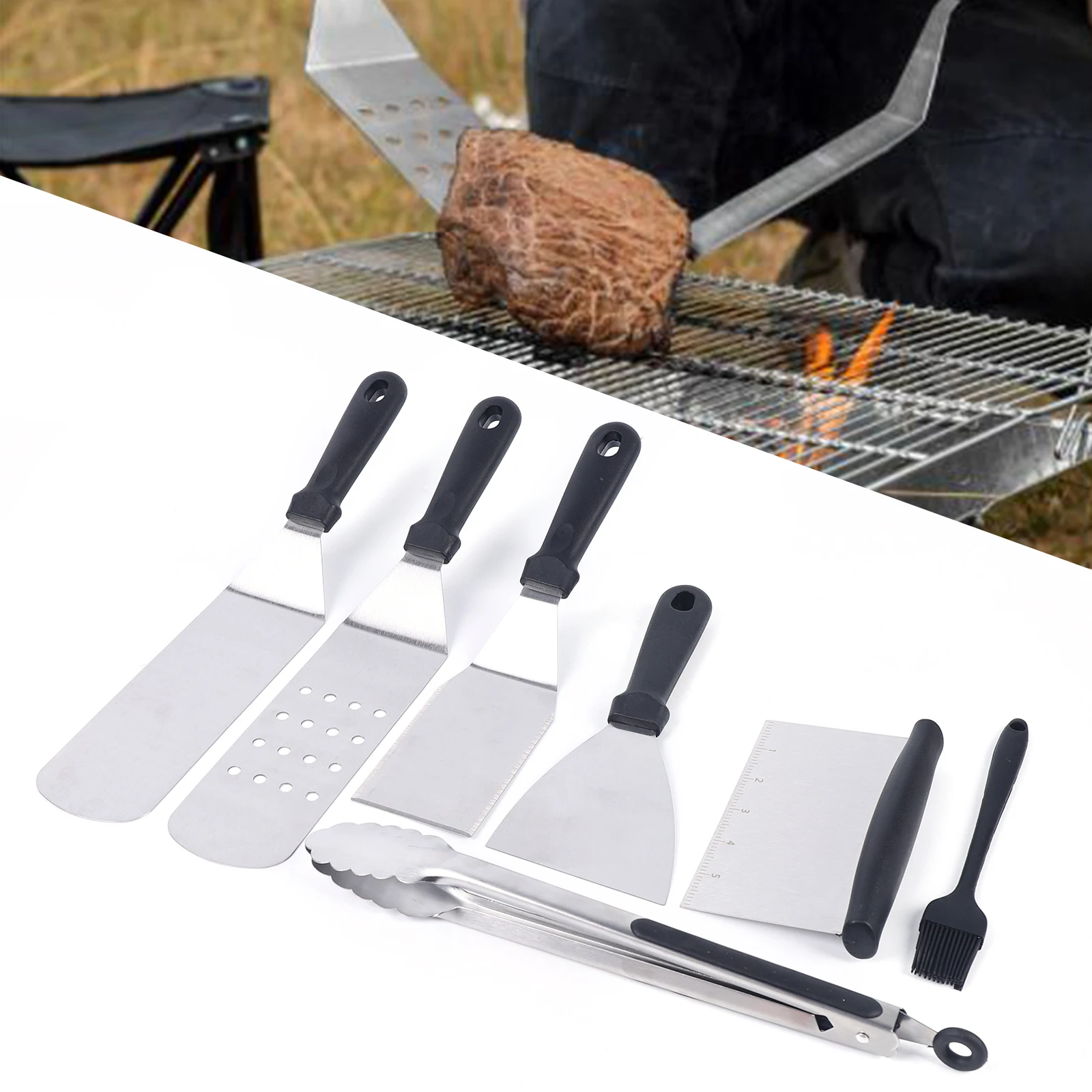 10ps BBQ Barbecue  Set/Barbecue tool set Portable 10ps Bbq Set For Outdoor Barbecue