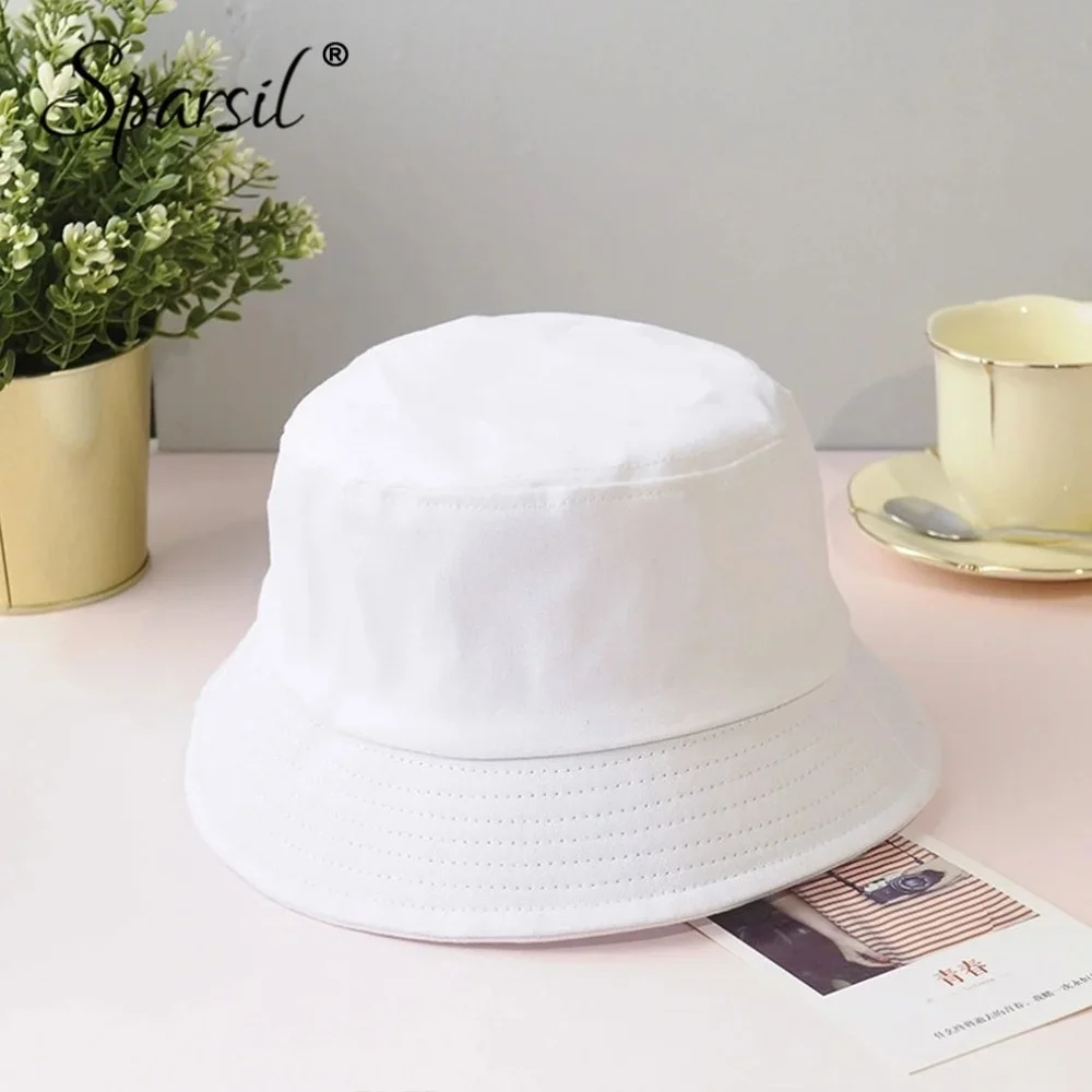 Unisex Summer Foldable Bucket Hat Women Outdoor Sunscreen Cotton Fishing Hunting Cap Men Basin Chapeau Sun Prevent Hats