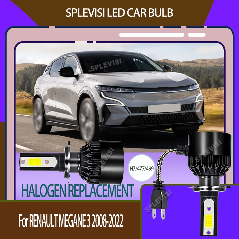 

300% Brighter than Halogen LED Car Light Hi Lo Beam For RENAULT MEGANE 3 2008 2009 2010 2011 2012 2013 2014 2015 2016 2017-2022