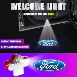 2Pcs Auto Emblem LED Car Door Welcome Lights Projector Decorative Lamp Accessories For Ford Mondeo 2007-2013 Max 2007-2008 Focus