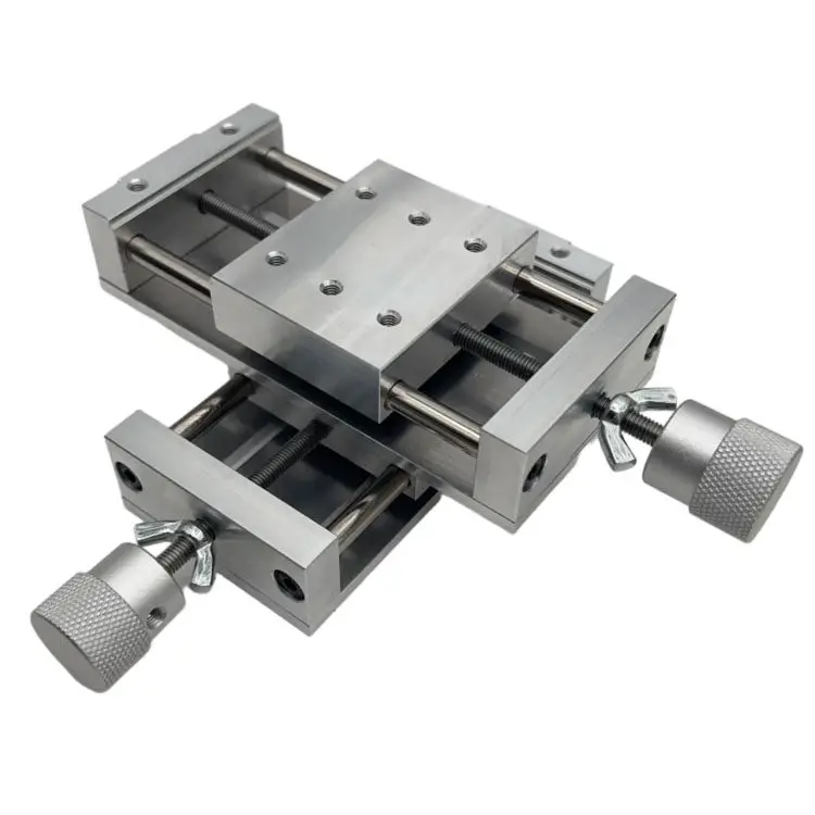 Precision fine-tuning cross hand cranked sliding table, manual translation table, drill screw sliding table, xy linear module