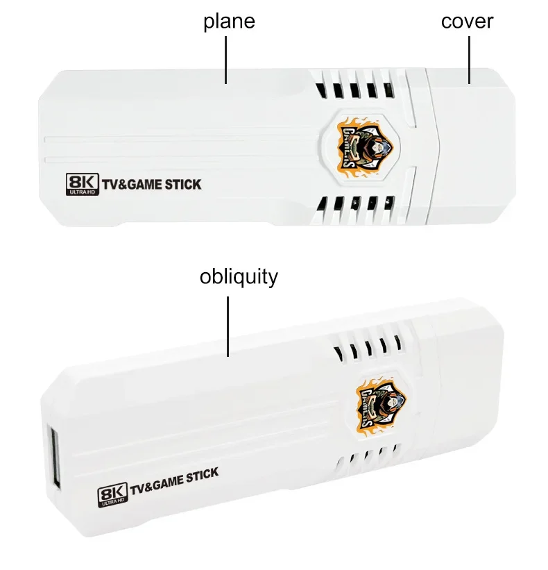 Mini console de jeux vidéo rétro K8 Pro, clé de jeu classique, double système, WiFi, Android 12.1, RL 3D, 40000 +, 2.4G, 8K HD TV, sans fil