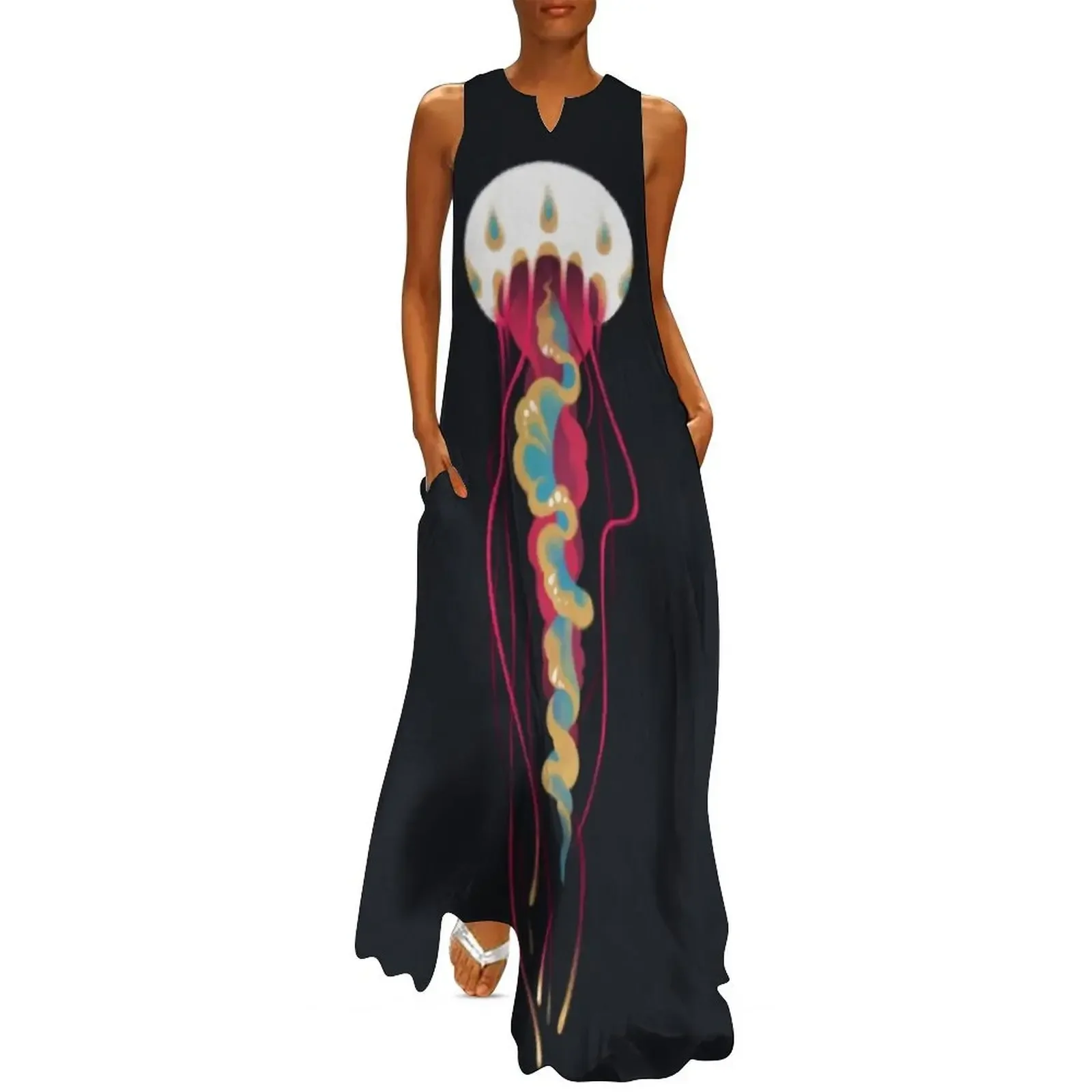 

Jelly fish 2 Long Dress Elegant gown Women dresses summer chic and elegant woman dress Women's summer long dress