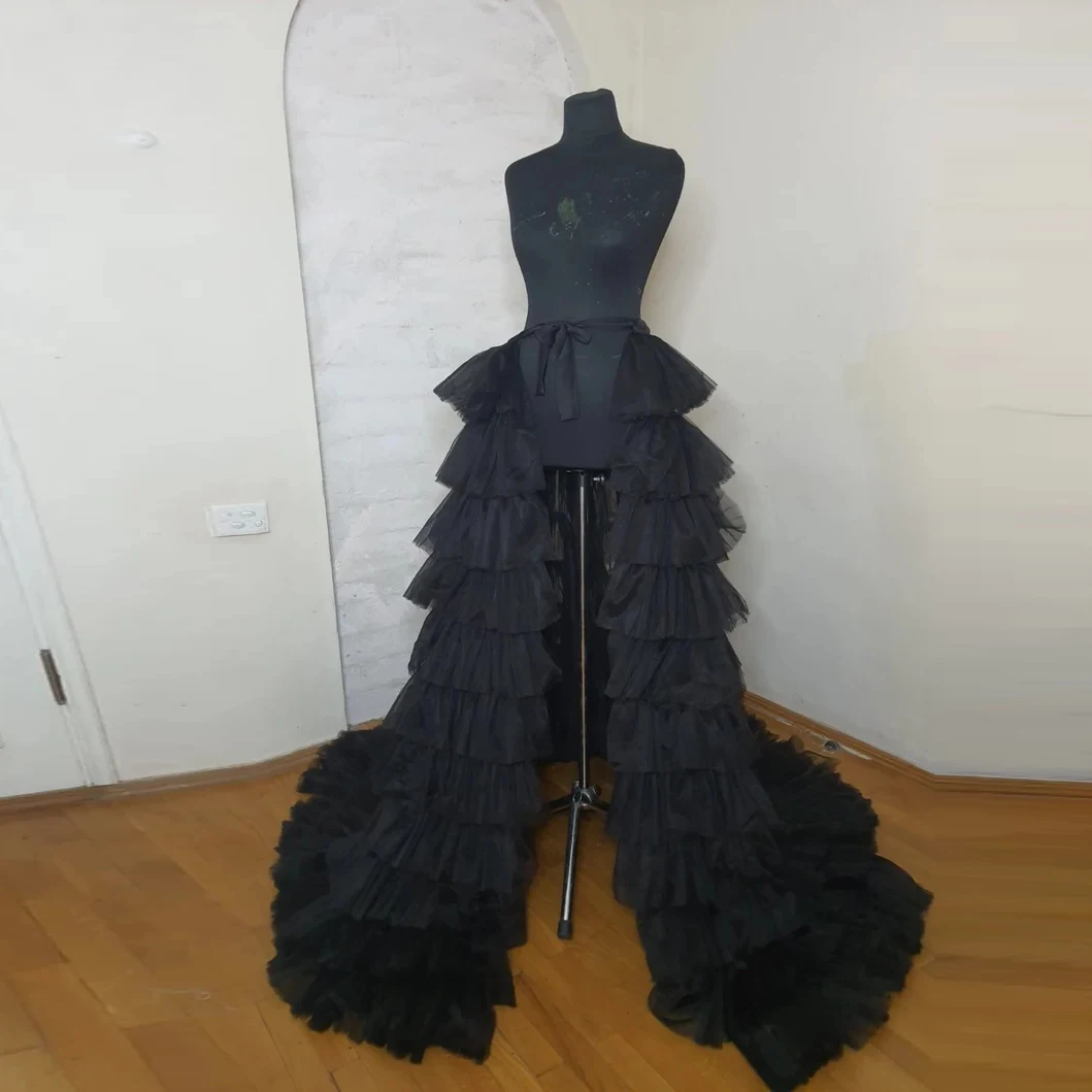 Gonne lunghe alla moda gonne lunghe a strati nere per la festa Lush saias longa la più recente Maxi gonna Tulle Lady Wear jupe femme