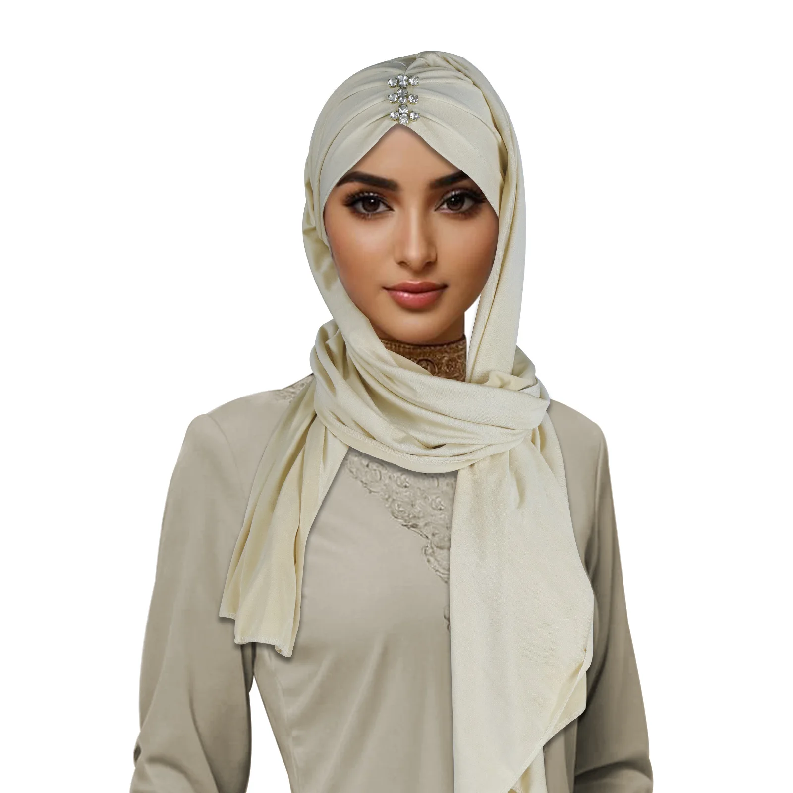 Mode Instant Hijabs Schal Diamant Turban Innere Kappen Untertuch Hijab Motorhaube Muslimische Frauen Headwrap Ein Stück Amira Kopftuch