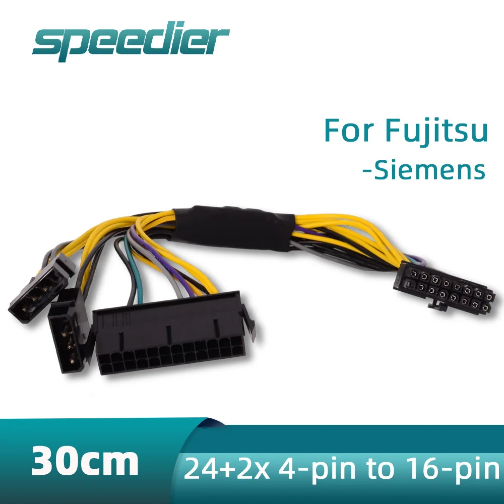 

Кабель-переходник 24 Plus Dual Large с 4 контактами на 16 контактов для машины FUJITSU SIEMENS ATX 24 + двойной 4-контактный на 16-контактный кабель для камеры 30 см