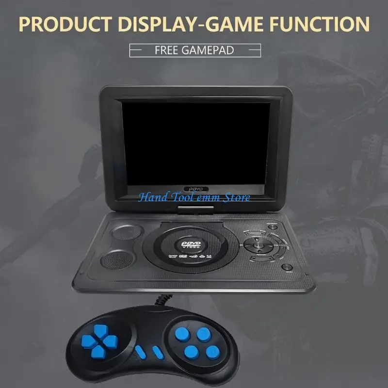 H37F 13.9Inch Portable Disc Player With All Region Disc Play And Clear Display For Home Theater