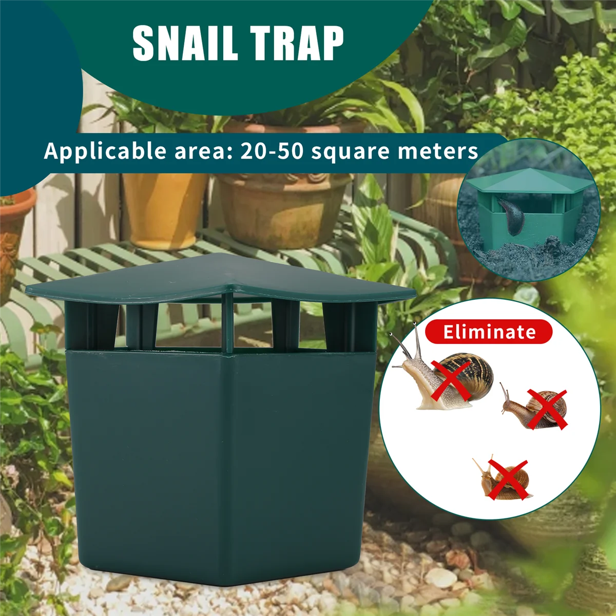 8 peças armadilhas de caracol de cerveja ecológicas para capturar limpas coletor de caracol, seguras para crianças e animais de estimação