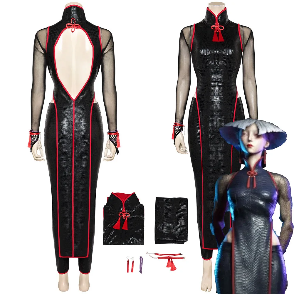 AKI Cosplay FantrenforGame SF Fighter 6 Costume pour femme, déguisement adulte, haut et pantalon, tenues de jeu de rôle pour femme, Halloween, carnaval trempé