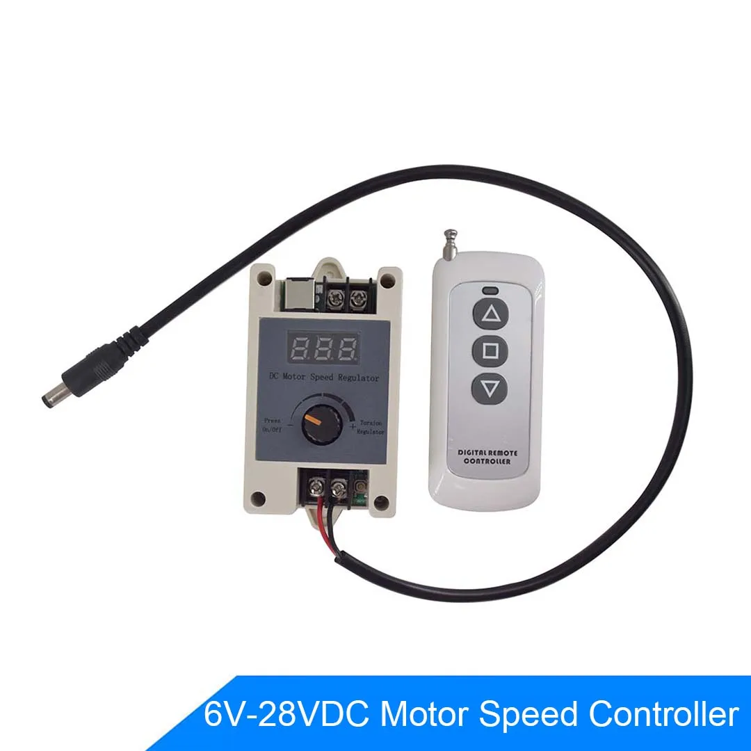 DC 6V-DC28V Motor Speed Regulation Remote Control Stepless Speed Regulator