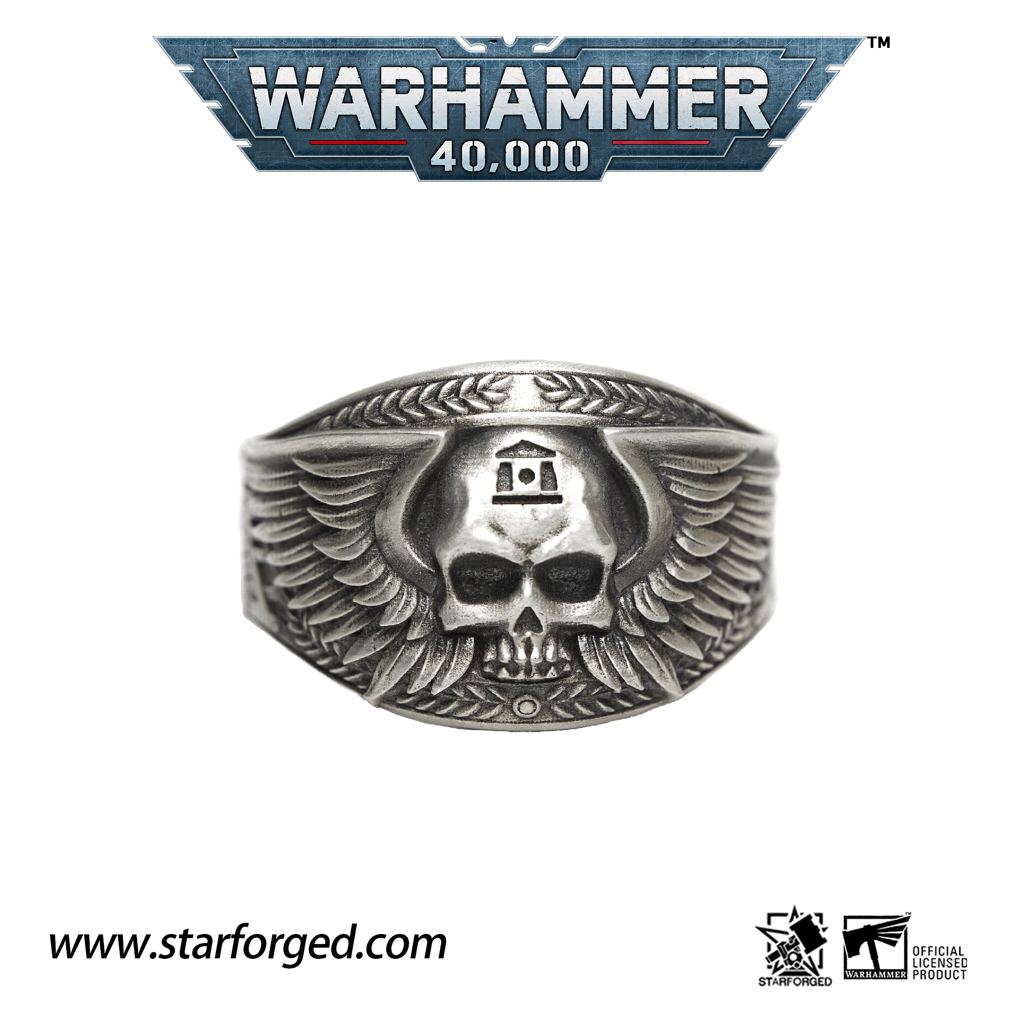 [Starforged] Warhammer 40K Star Army Cadian Glory Guard Ring Silver Ring Christmas Gift