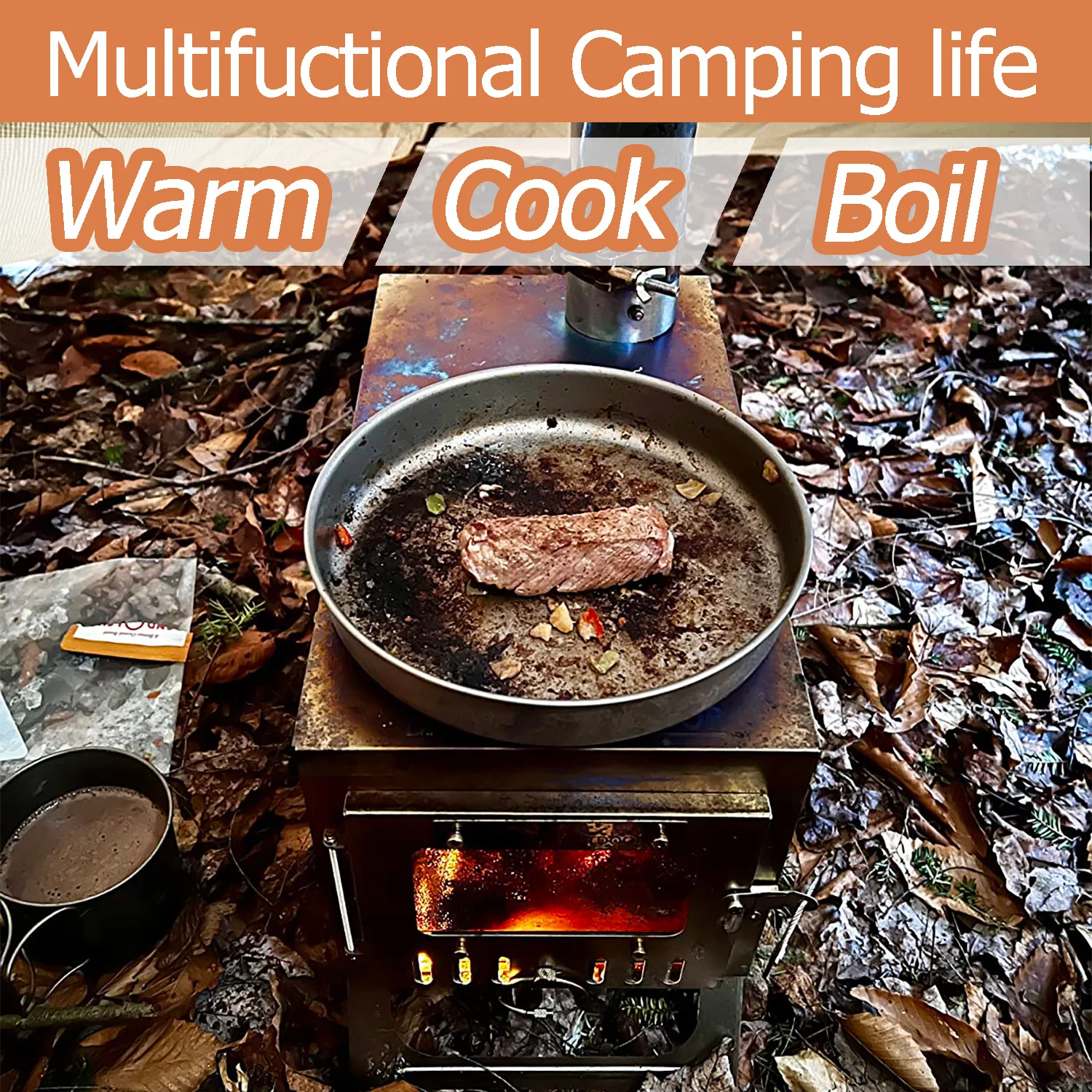DANCHEL T6 Titanium Stove Fold - огляд і ціна Ultralight Titanium Wood Stove Backpack