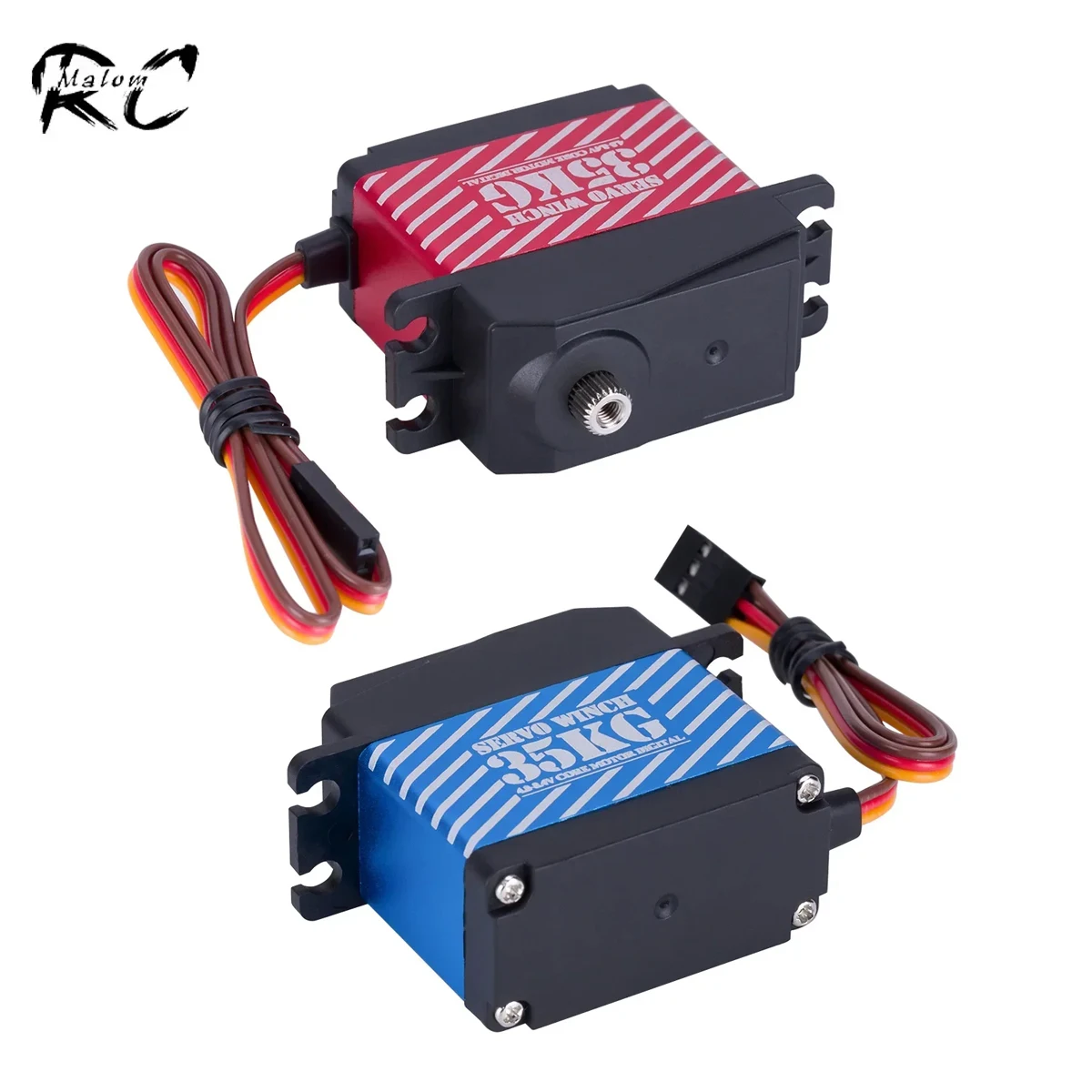 35KG 360° Waterproof Digital Servo Winch and Tow Hook for RC Crawler Car Boat Model