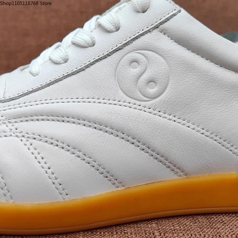 أحذية تاي تشي فنون الدفاع عن النفس من الجلد الطبيعي الفاخر من جلد البقر خفيفة الوزن وغير قابلة للانزلاق #4