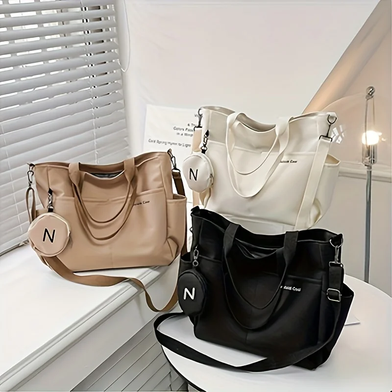 

Large Capacity Waterproof Shoulder Bag, College Style Class Backpack with Multiple Functions, Equipped with A Small Wallet