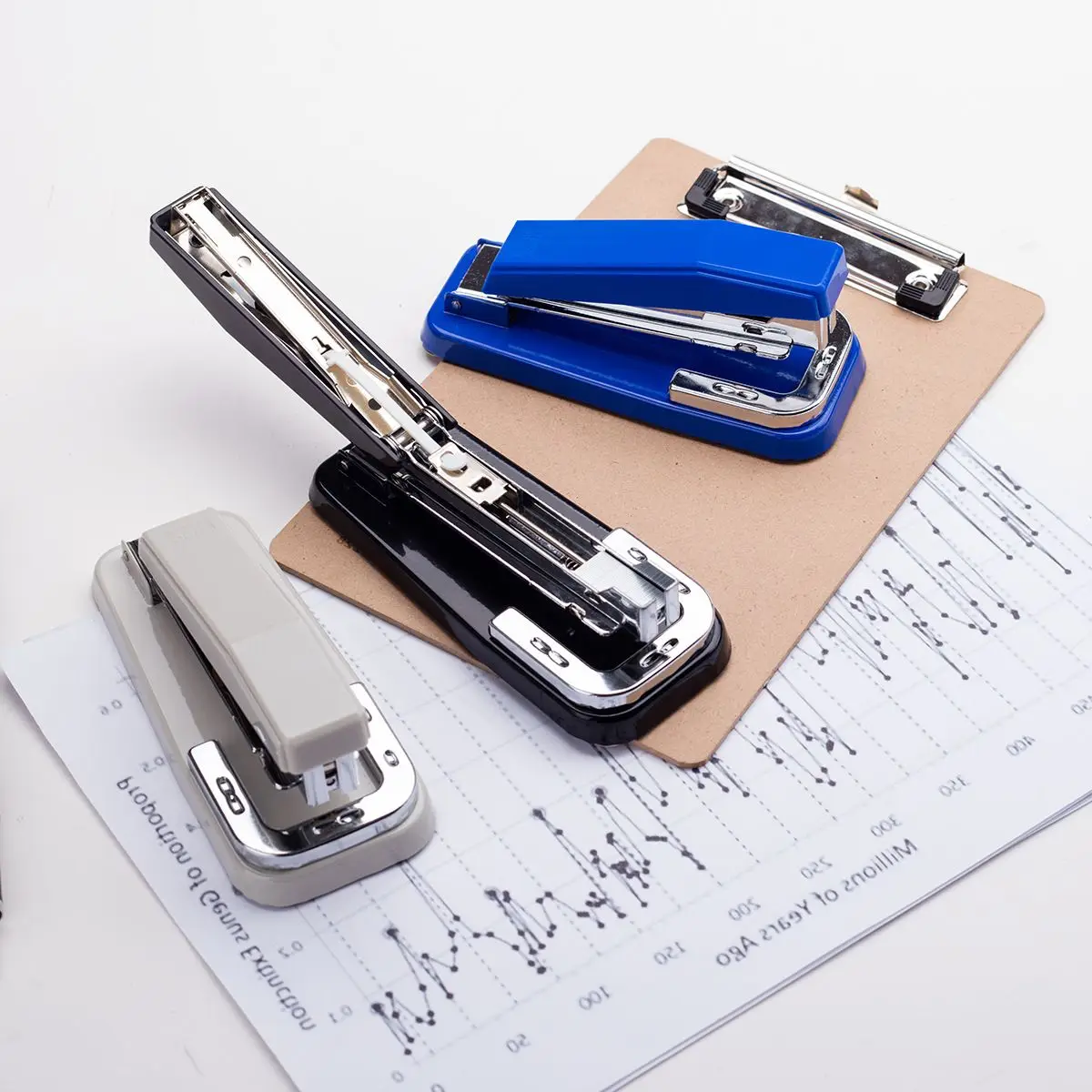 Deli Manual Stapler 360° Rotation Use 24/6 24/8 Universal Staple School Office Supply Student Stationery Business Binding Tool