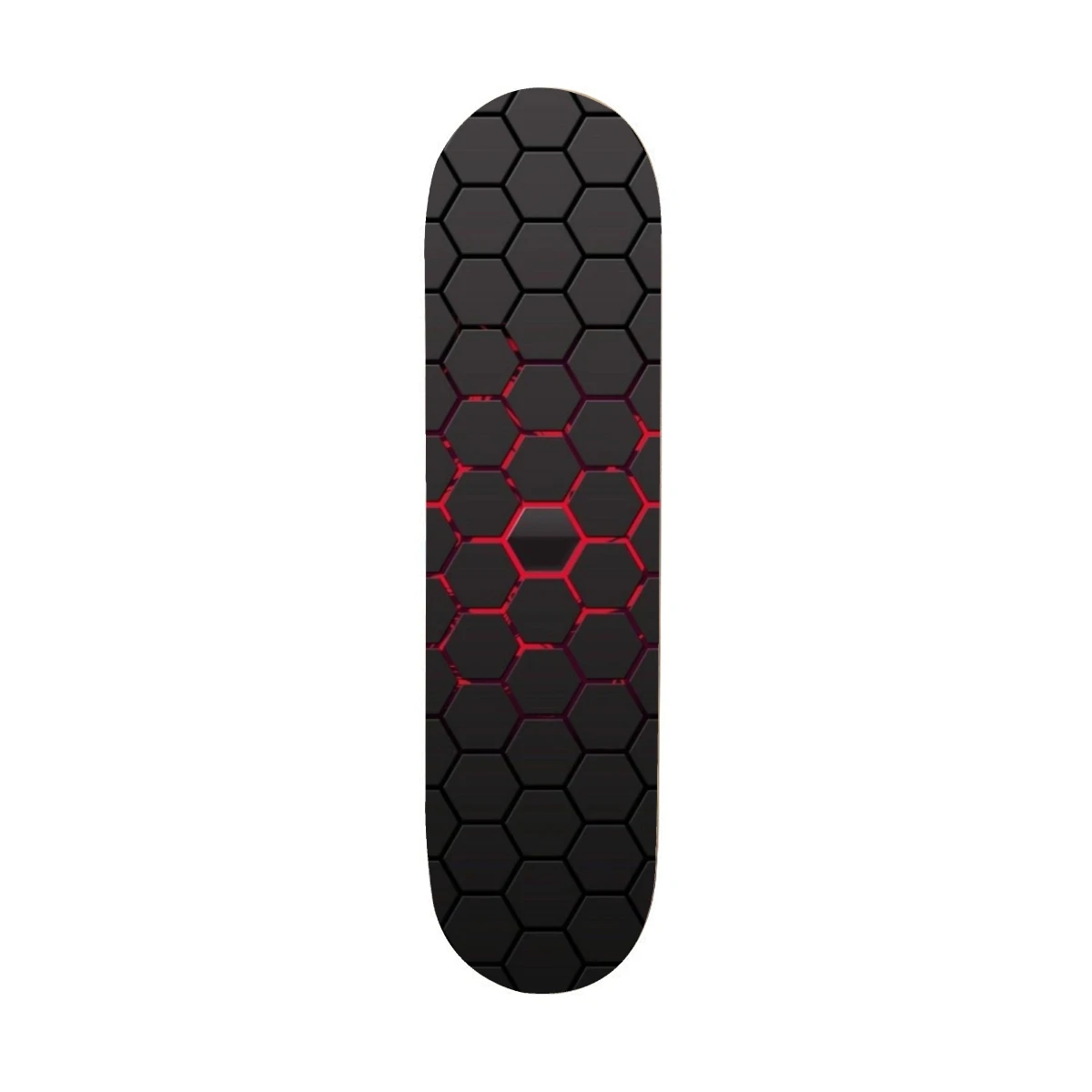 Red Flame Honeycomb Print Skateboard Stickers Self-Adhesive Vinyl Waterproof Decorative Accessories Skateboard Stickers Gift