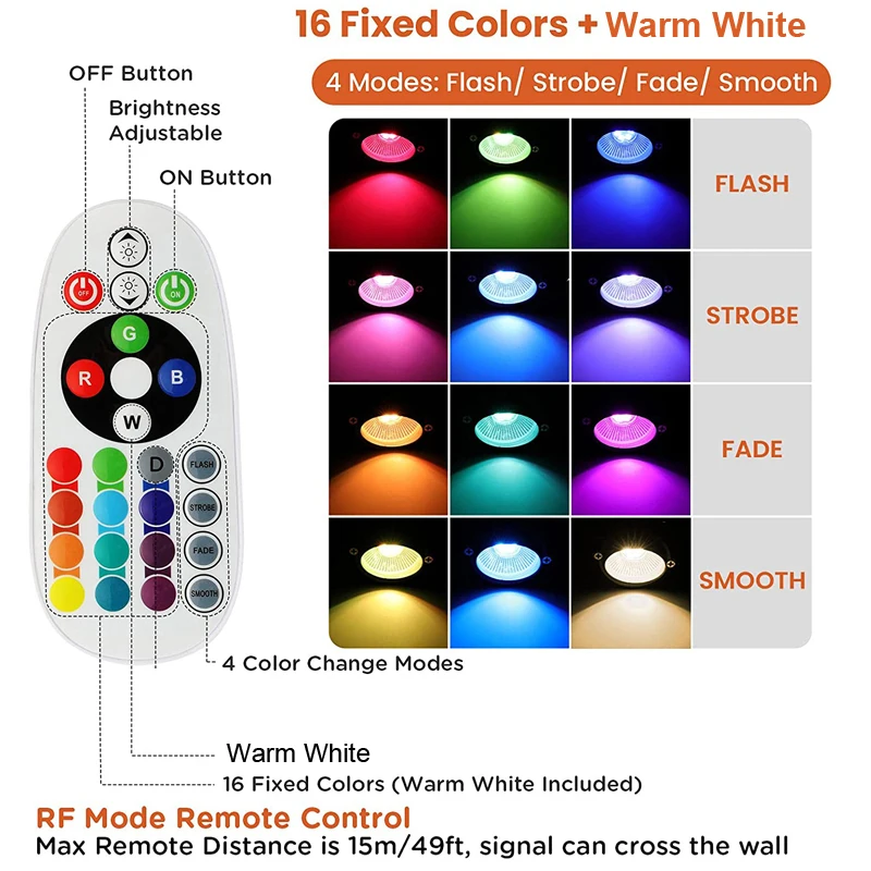 Imagem -05 - Rgb Warm White Color Led Lawn Light Paisagem Luz Paisagem Spotlight Ip65 Impermeável ao ar Livre Garden Path 10w 85265v