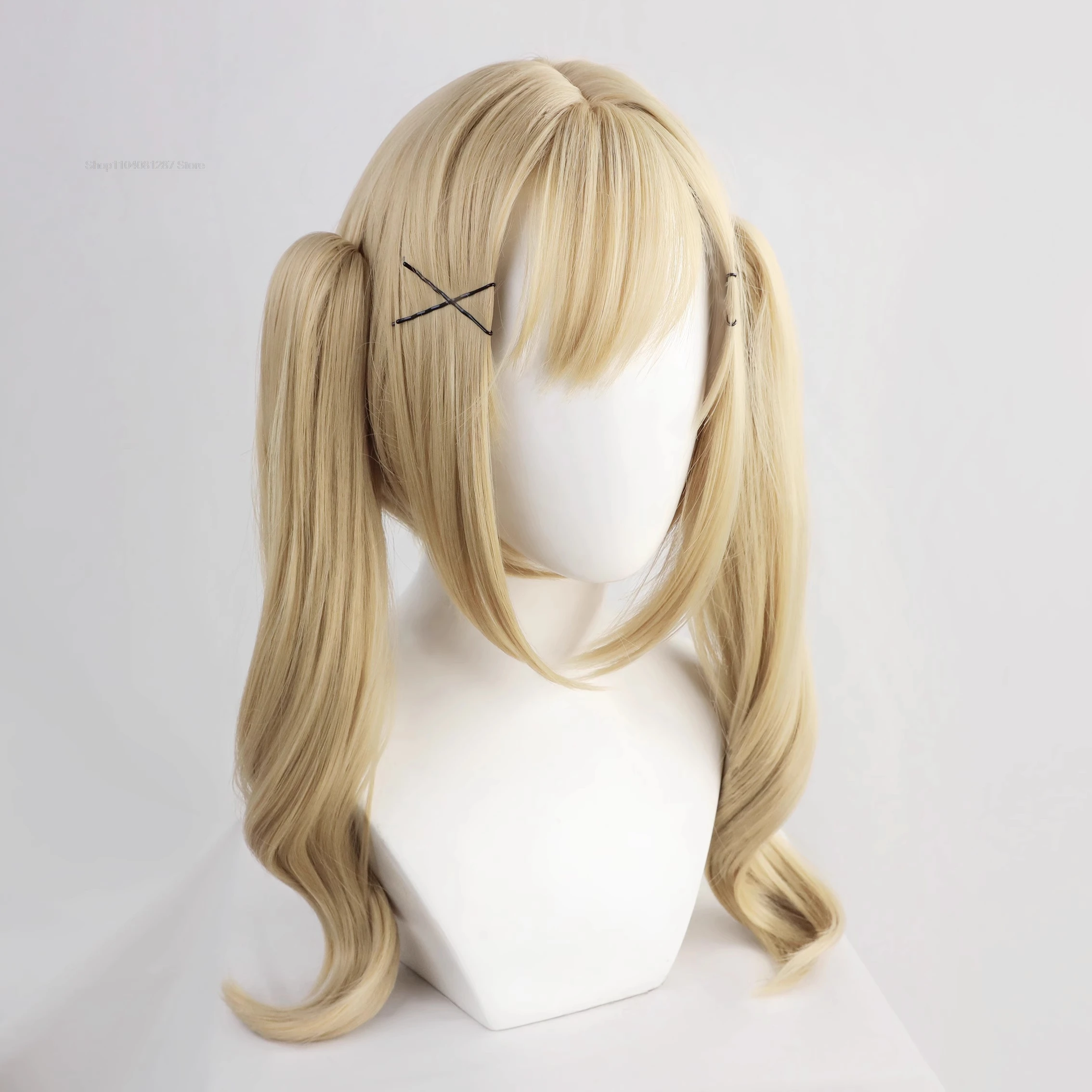 BanG Dream! Girls Band Party! Ichigaya Arisa Golden Cosplay dual horsetail Wig anime party cosplay prop hair