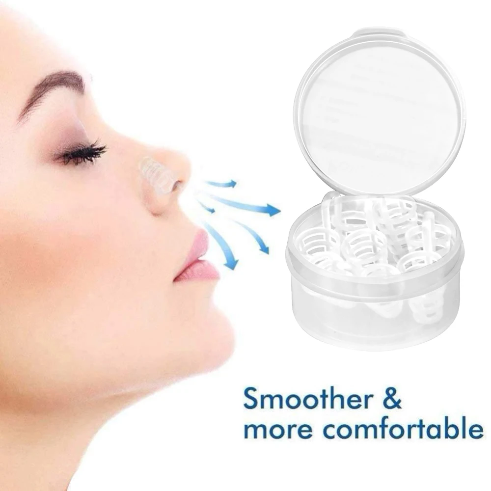 10/20/50 Box Anti-Snoring Nose Vents Nasal Dilator Breathing Relief Nose Vent Plugs for Easy Sleep Breathing with Portable Case