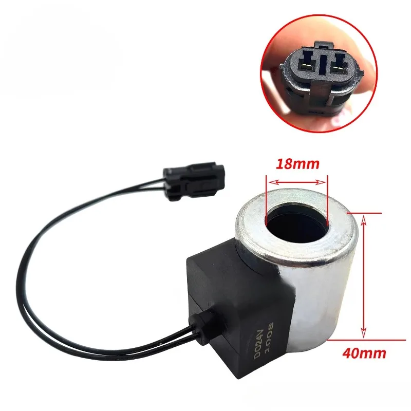 1PC For Yuchai 60 65 85 135 Sany 75 Leiwo 60 Safety Lock Solenoid Valve Coil