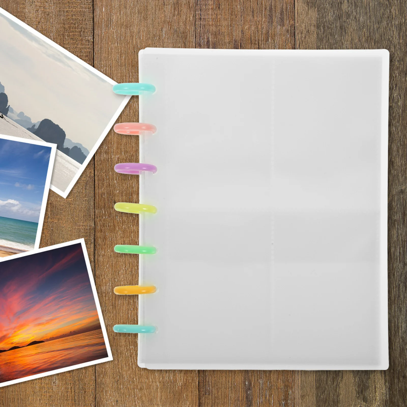 

Mini Refillable Photo Album Small Color Transparent 20 Pages Four Grid Multi-Functional Collection Album Train Ticket Holder