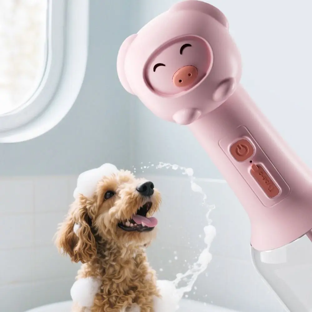 Cute Pet Foam Maker Automatic USB Rechargeable Dog Shampoo Dispenser One Key Waterproof Electric Bubble Machine Cat Bathing