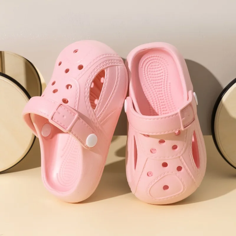 2026 Kids Sandals Hole Children's Shoes Slippers Soft Anti-Skid Simple DIY Design Hole Baby Shoes Sandy Beach For Boys Girls - view 5