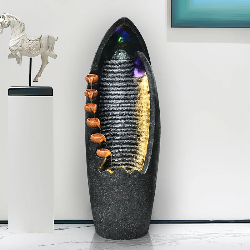 running water ornament living room bedroom home decoration landscape European water feature humidifier floor circulation water