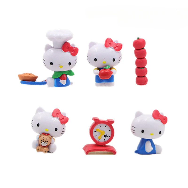 

Sanrio Characters Hello Kitty Cute Doll Toys Christmas Gifts Table Ornaments Gachapon Capsule Figurine Blind Box
