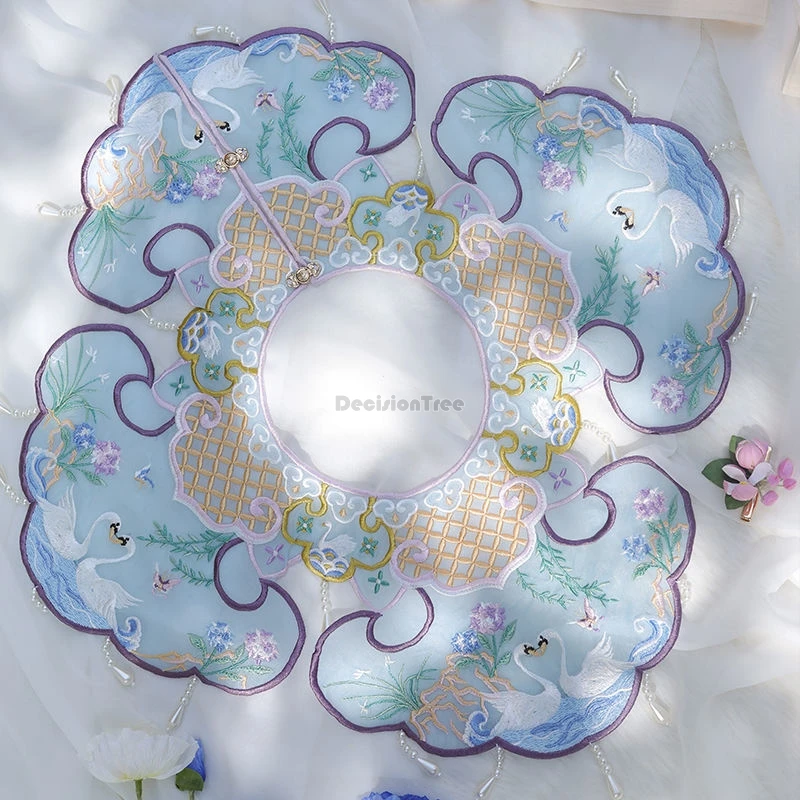 2026 chinese improved ming dynasty style cloud shoulder hanfu with embroidered pearl shawls and flower-embroidered accessories