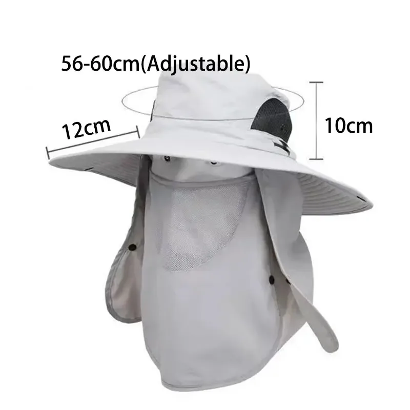 2024Adjustable Outdoor Fishing Hat Sunscreen Protection Breathable Sunshade Foldable Men Women Hiking Camping Casual Fishing Cap