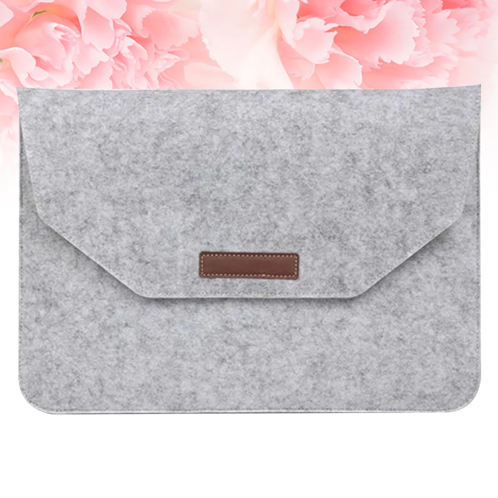 Laptop Bag Storage Pouch Felt Material Soft Lining Anti-Slip Shock-Resistant Portable Computer Bag for Tablet Notebook Light