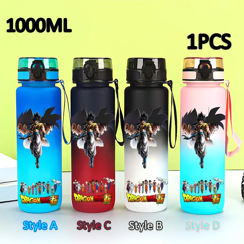 Dragon Ball 1000ML Kleurverloop Water Cup Kakarotto Vegeta IV Randapparatuur Cup Dragon Ball Super Student Volwassen Drinkbeker Gift