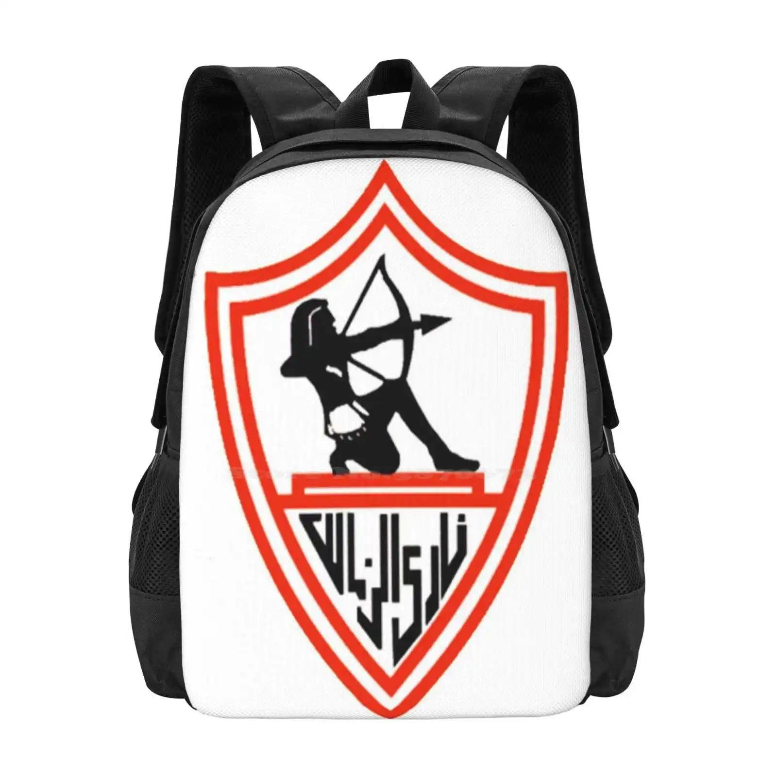 El Zamalek Fc Hot Sale Schoolbag Backpack Fashion Bags Cairo El Ahly African Cup Al Ahly Al Firaeina Al Gazira Al Qahira Black