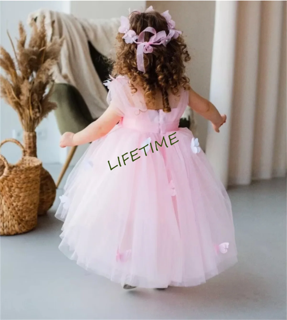 CustomizedNew Black Birthday Party Dresses for Girls Gold Beading Flower Girl Dresses Kids Little Princess Ball Gowns for Weddin