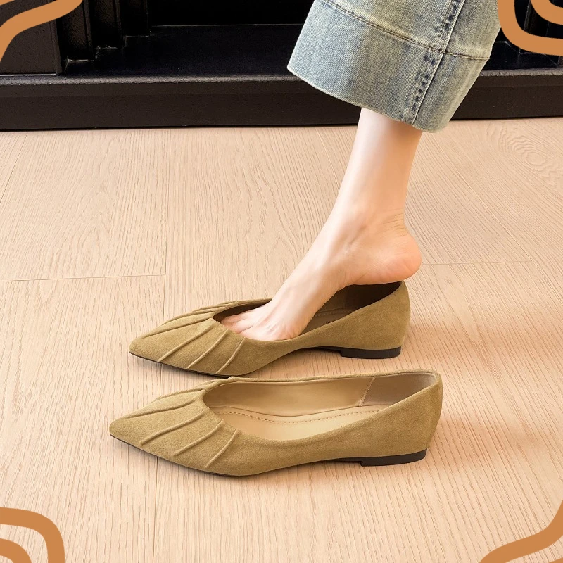 Fashion Women's Shoes Retro French Pointed Toe Flat Shoes for Woman Comfort Business Casual Shoe Designer Shoes Zapatos De Mujer