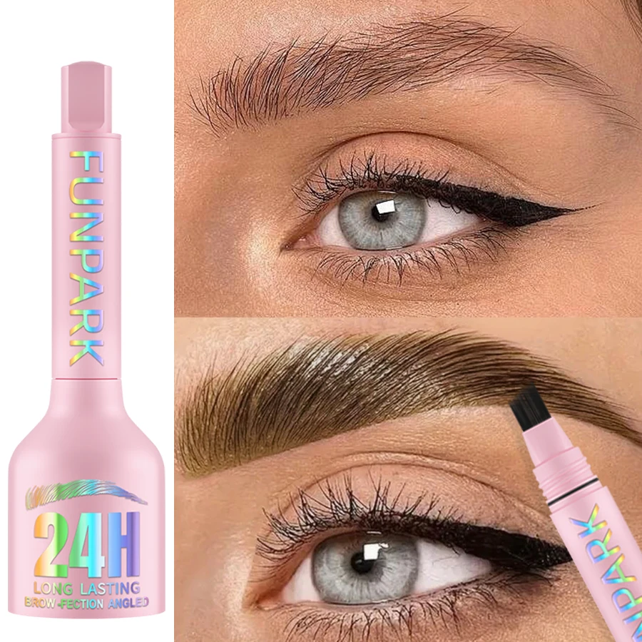 3 Colors 3D Eyebrow Pen Black Brow with Brush Eyebrow Cream Makeup Anti-smudge Waterproof Long Lasting Eye Pencil Cosmetics Gift