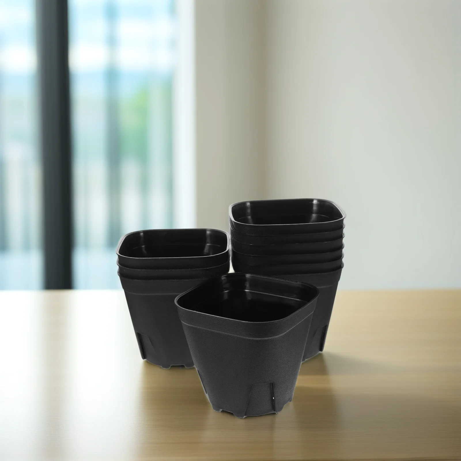 

10Pcs Plastic Nursery Pots with Drainage Holes for Succulent Planting Home Garden Supplies Nursery Pots Succulent Plant Pot