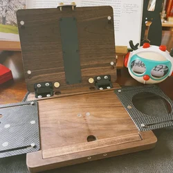 Portable Wooden Watercolor Drawing Board Aluminum Alloy Easel Art Students Outdoor Sketching Painting Creation Tint Color Tools