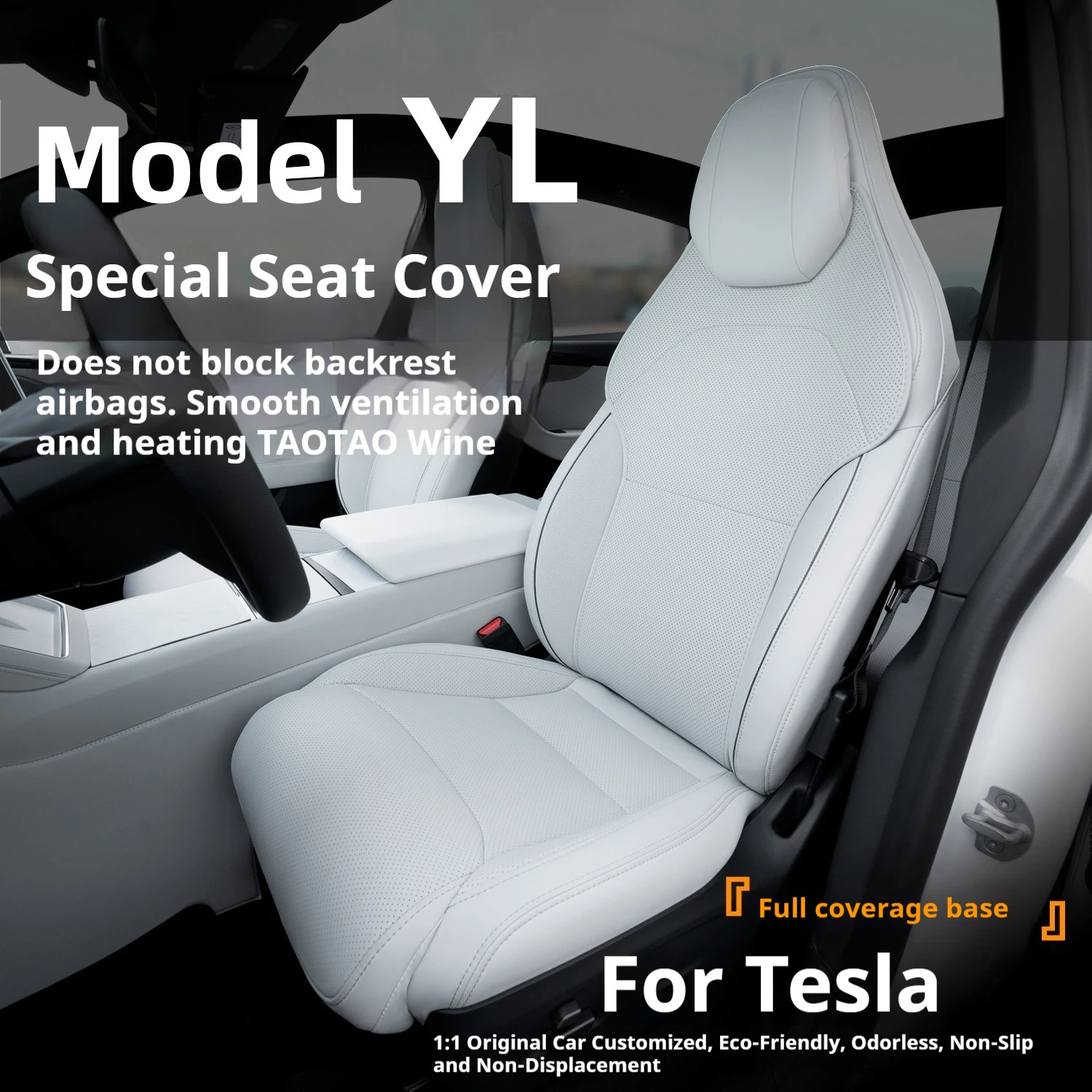 For New Model Y L / Y Juniper 2025 2026 Car Seat Cover Nappa Leather & 8 Grade Anti Fouling Wholesale Price Interior Accessories