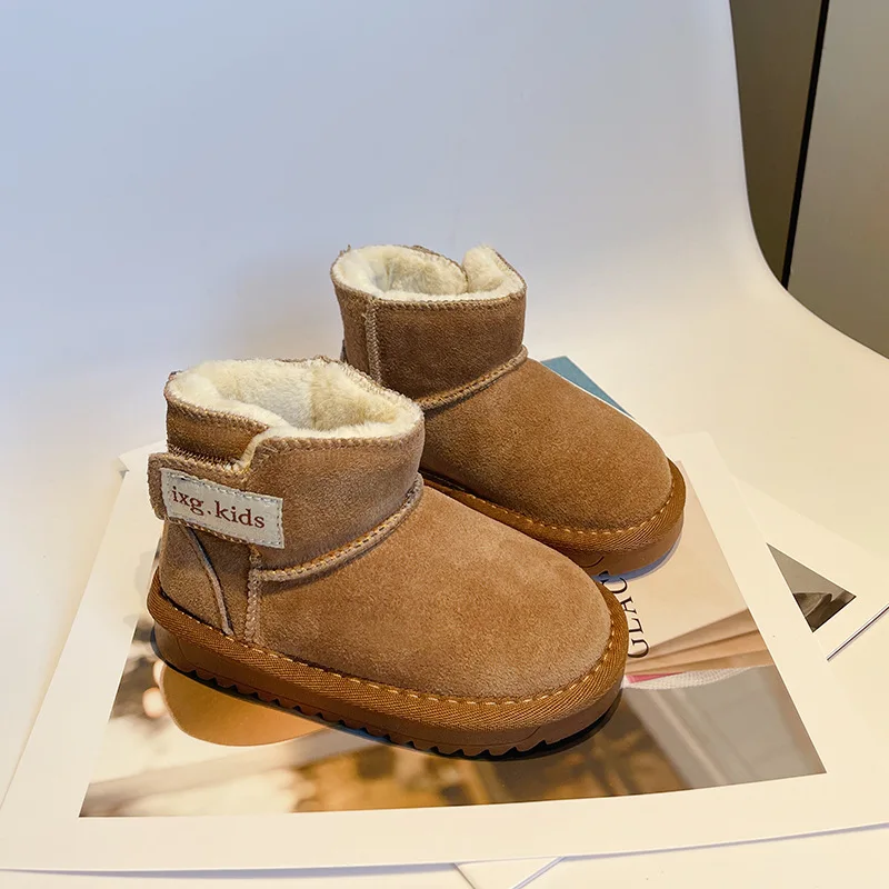 Kids Toddler Plush Snow Boot Children Shoes Winter Kids Boots Classic Mini Boot Baby Fur Booty Boys Girls Ankle Child Suede Boot