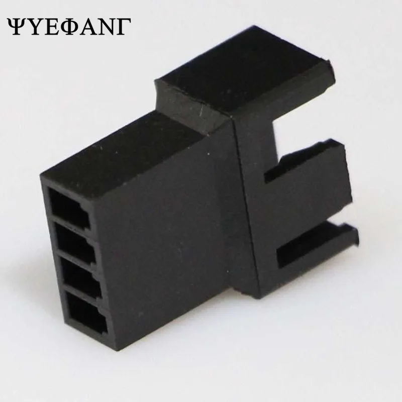 10pcs Black 2540 4 Pin 4Pin Fan female PWM Power shell connector housing for male Terminal crimp pins