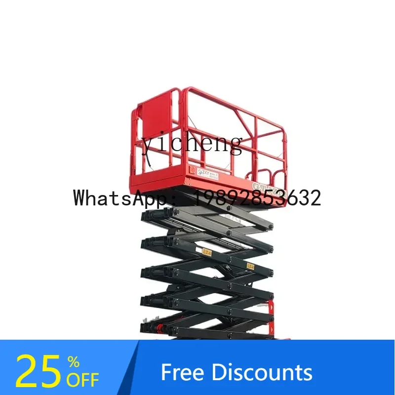 lift mobile scissor electric hydraulic lifting platform small self-propelled lifting and climbing aerial work vehicle