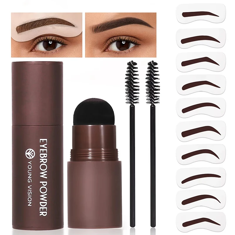 

Professional Eyebrow Stamp Kit Hair Line Powder Facial Shaping Shadow Powder Multifunctional Eyebrow Powder Includes Brush
