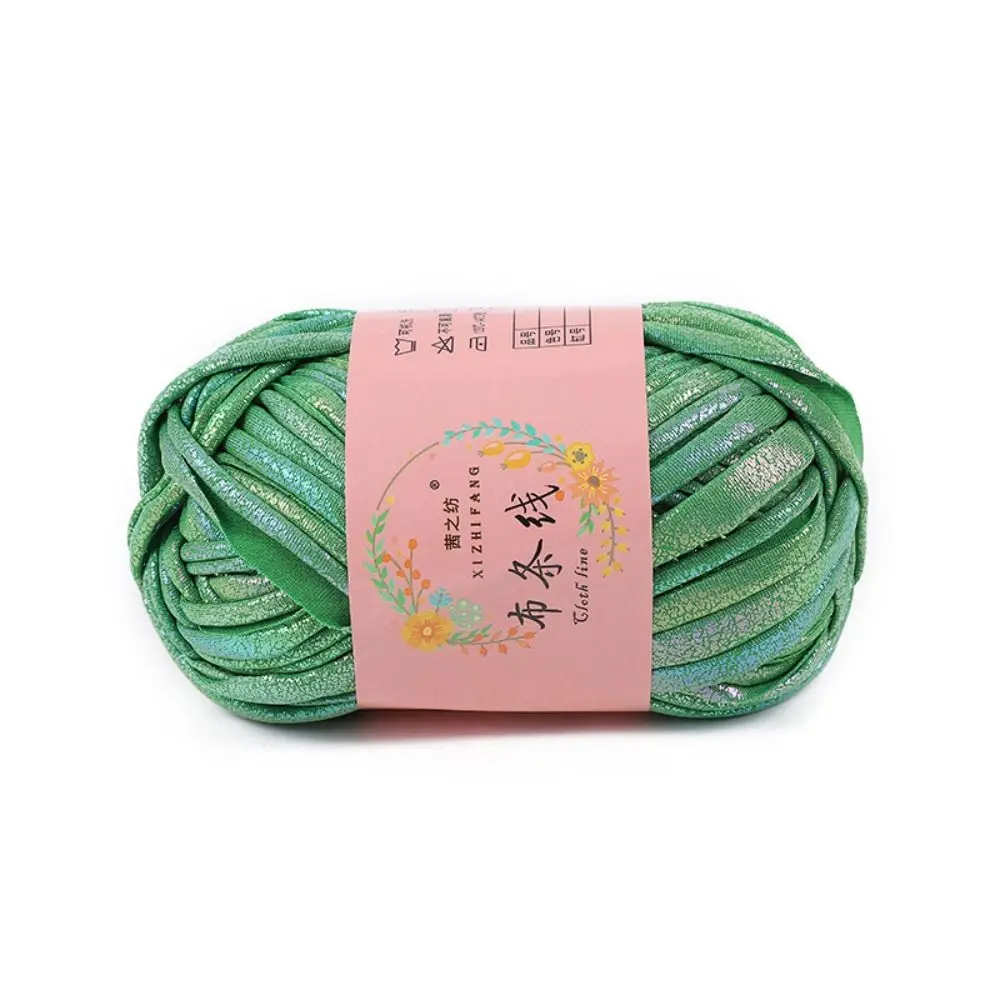 100g นวนิยายหนังเทียมโครเชต์เส้นด้าย Shiny Magic สีเส้นด้าย Ball เย็บ DIY ถักมือสําหรับกระเป๋าผ้าห่ม