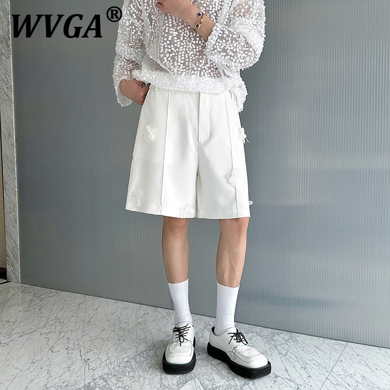 

WVGA весна лето новые мужские модные шорты Tide High Street с вышивкой тяжелого дизайна свободные шикарные повседневные брюки средней длины Ins W7261