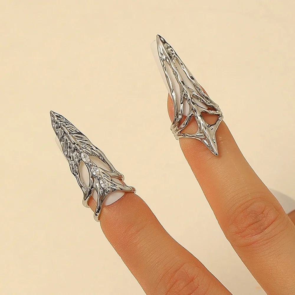 Gift Elegant Gothic Ring Machinery Style Rock Style Nail Ring Metal Punk Punk Metal Jewelry Party Accessories